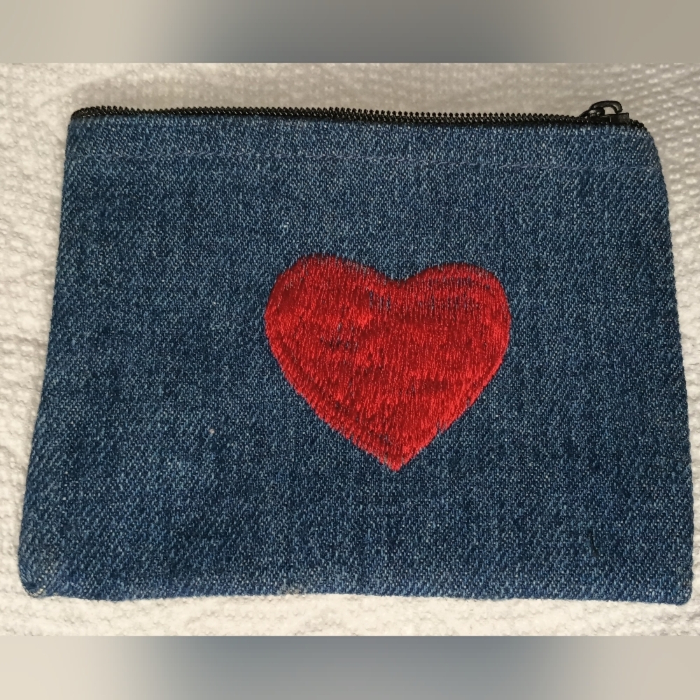 🎈 3 for $10🎈Small Denim Zipper Pouch
